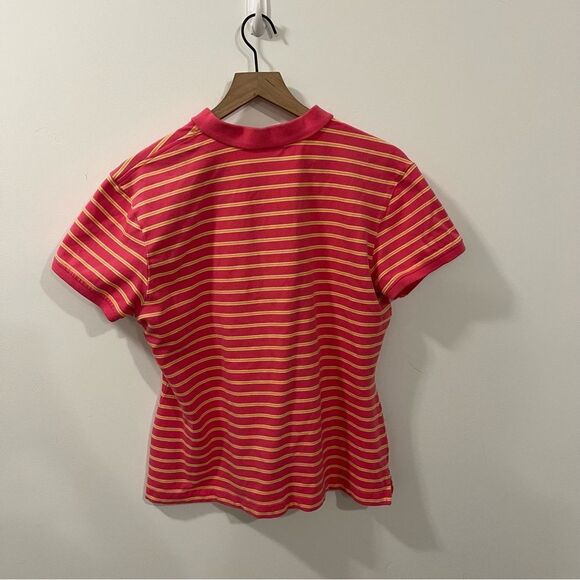 Vintage Disney Stripe Polo Size XL Pink and Gold - Picture 8 of 10